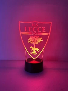 Lecce calcio led logo Lampada notturna LED 3d USB Multicolore Telecomando - Foto 1 di 8
