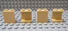 LEGO Menge vier hellbraune Platte 1x2x3 wie abgebildet