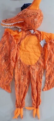 Pottery Barn Kids Baby Light Up Dino Dinosaur Pterodactyl Costume Orange 3T #609 - Image 1 of 4