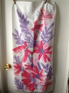VINTAGE BURLINGTON VERA Neumann Floral Pink Purple (1) KING PILLOWCASE 20X42 - Picture 1 of 3