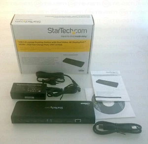 STARTECH USB3DOCKHDPC Dual Monitor USB 3.0 Docking Station HDMI & 4K DisplayPort - Picture 1 of 1