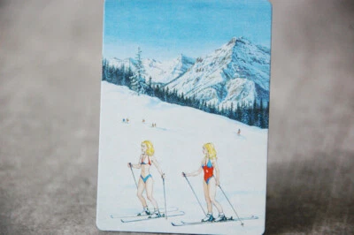 80's Taiga Ski Weekend II -  Satirical Fan Art Dual land MTG - Image 1 of 3