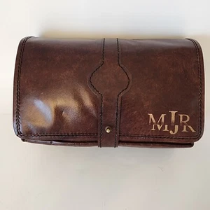 PotteryBarn Reise Sattelleder Kulturbeutel Tasche zum Aufhängen Neu ohne Etikett kostenloser Versand "MJR" - Bild 1 von 24