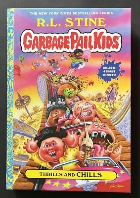 Garbage Pail Kids THRILLS & CHILLS Book Autograph/ Signed by R. L. Stine w/BONUS - Image 1 of 4