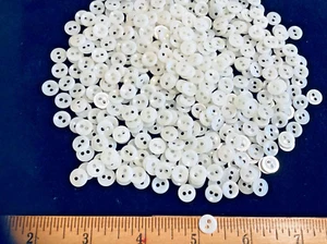(300) Vtg. WHITE-BABY/DOLL-BUTTONS~.3/8”-Sewing~Button Lovers-JewelryMaking - Picture 1 of 2