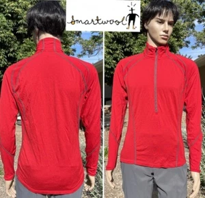 SMARTWOOL 250 midweight half zip baselayer shirt 100% MERINO WOOL ski hike men L - Picture 1 of 11