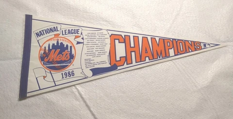1986 New York Mets Pennant Baseball MLB NL Champions Strawberry Gooden Hernandez Cover