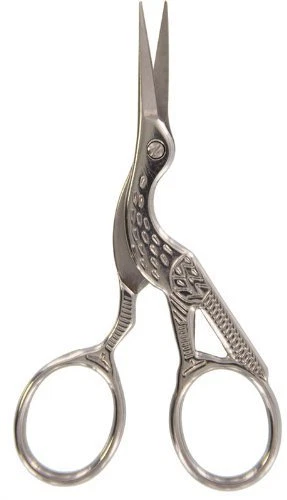 New 3 1/2" Pro Quality Stork Embroidery Scissors - Silver * US FREE SHIPPING * - Image 1 of 1
