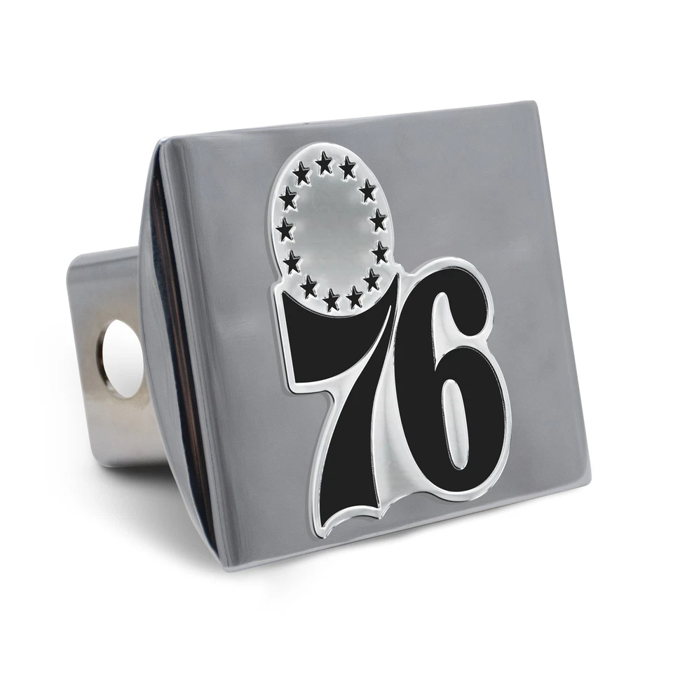 WinCraft Philadelphia 76ers Premium Metal Chrome Hitch Cover - Image 1 of 1