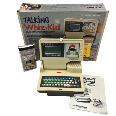 Talking Whiz Kid 1987 Vtech Education Computer  w/ Learning Cards Tested Works! - Image 1 of 4