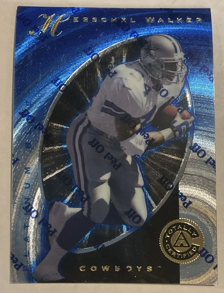 1997 Pinnacle Totally Certified Herschel Walker Platinum Blue #1447/2499 - Image 1 of 2