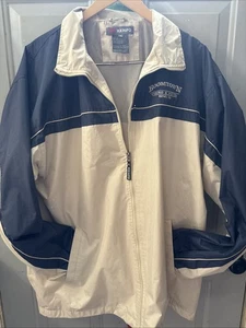Vintage Kendo Full Zip Windbreaker Size XL Boomtown Casino & Hotel Navy / Cream - Picture 1 of 16