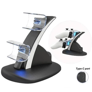 Para Controlador PS5 Tipo-C Estación de Carga Dual Sense Cargador Base de Carga Doble - Imagen 1 de 24