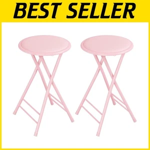Portable Kitchen Stools - Set of 2 Foldable Chairs - Picture 1 of 10