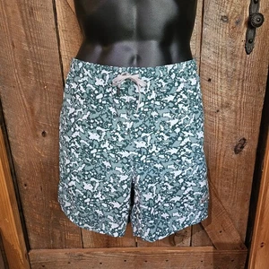 Local Boy Outfitters Mens XXL 2XL Lined Swim Trunks Green Beige Localflage EUC - Picture 1 of 7