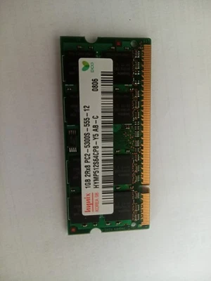 2GB (2x1GB) Hynix RAM sodimm PC2-667MHz per laptop - Immagine 1 di 2