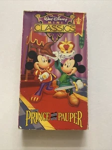 Walt Disney Mini Classics - The Prince and the Pauper (VHS, 1991) - Foto 1 di 4
