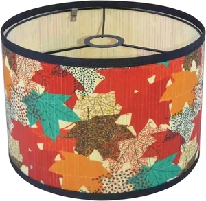 Maple Colored Floor Standing Drum Lampshade,12 Inch X 12 Inch X 8 Inch Linen B - Picture 1 of 5