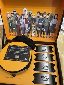 Naruto Shippuden Ninja Village Stirnband SET Sammelbox Anime Ultra Rare  - Bild 1 von 15