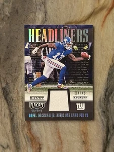 2017 Panini Playoff #HL-OBJ Odell Beckham Jr. Headliners Patch /49 Giants - Picture 1 of 2