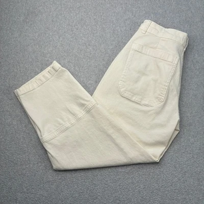 Everlane Utility Barrel Jeans Womens 8 Cream Organic Cotton High Waist Pants - Image 1 of 4