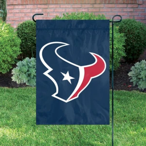 MINI BANDERA APLIQUE DE JARDÍN HOUSTON TEXANS BORDADO PREMIUM PESO PESADO NAILON - Imagen 1 de 5