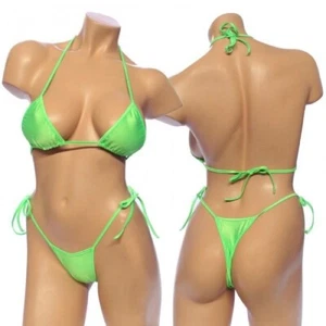 Bikini-Set Damen, seitlich zum Binden. HE-3001 grün - Bild 1 von 2