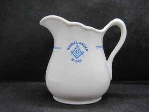 Antique Albert Pick Barth Liberty China Restaurant Creamer WI Freemasons Masonic - Picture 1 of 8