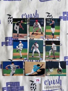 Set of 9 BASEBALL Trading Cards Mark Mangum Eric Milton Bobby Jones Gardner Y36