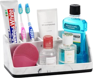 Resin Bathroom Organizer Countertop, Small Size Toothbrush Holders for Bathroom - Picture 1 of 12