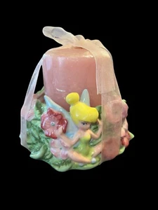 TINKER BELL CERAMIC CANDLEHOLDER W/ 4” CANDLE TINKER BELL New - Picture 1 of 4
