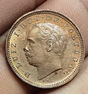 PORTUGAL - 1883 - 5 Réis - Louis 1er (D. Luiz I) SUP/XF - Imagen 1 de 2