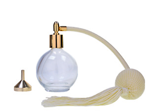 78ml Rund Parfum Flasche Zerstäuber Elfenbein Quaste Pumpe,Trichter & Gift Box (