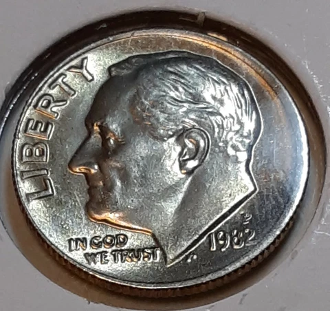 1982 Roosevelt Dime  P - BU - Uncirculated Cover