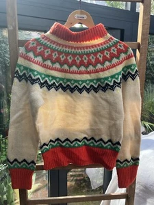 Vintage 1940s Hand knit Jumper- Made In Norway - Picture 1 of 10