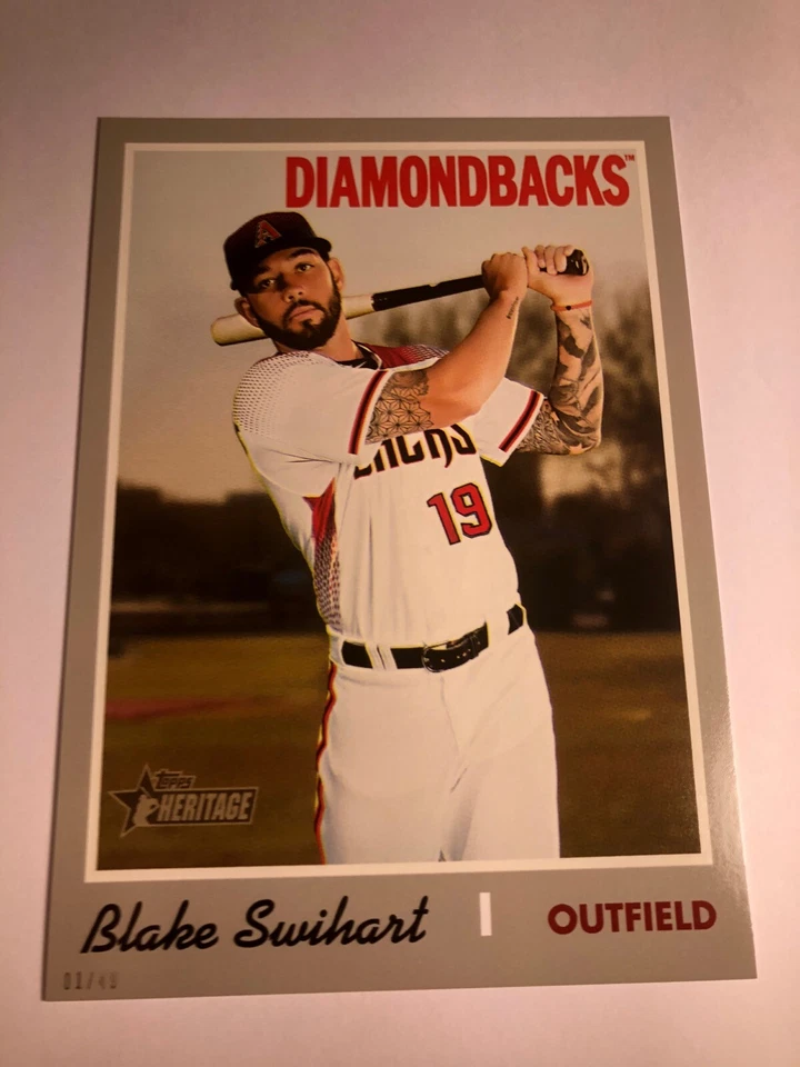 2019 Heritage High Number 5x7 Jumbo Blake Swihart DBacks 640 01/49 - Image 1 of 1