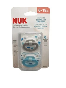 Nuk Orthodontic Pacifier Silicone BPA Free 6-18 Month Crown Theme Soother - Bild 1 von 2
