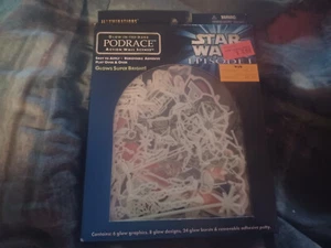 Star Wars: Episode 1 - Glow in the Dark Podrace Action Wall Scene Graphics - Picture 1 of 2