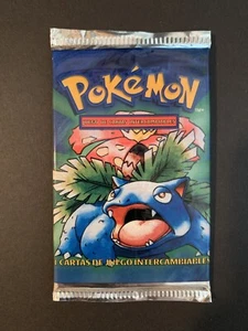 Pokémon Spanish Base Set Unlimited Pack Venusaur Art Sealed Vintage Light - Picture 1 of 2