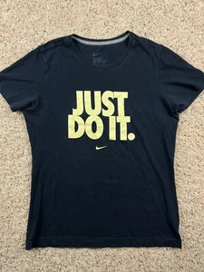 Nike Just Do It T-Shirt Youth Size XL Black Athletic Swoosh Graphic Boys Yellow - Picture 1 of 6