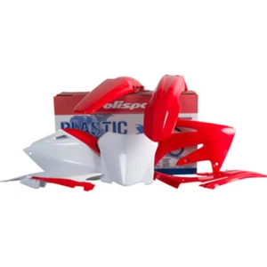 KIT DE MATRÍCULA DE GUARDABARROS DE PLÁSTICO ROJO/BLANCO POLISPORT HONDA CRF 250 R 2008 - Imagen 1 de 3