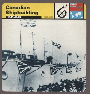 Canadian Shipbuilding Edito Service Card Second World War II Economics - Picture 1 of 1