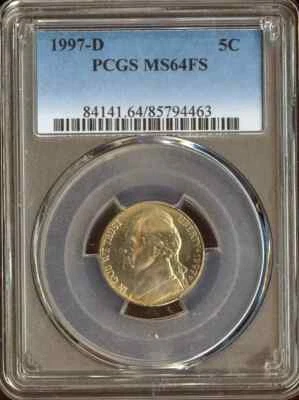 1997-D Jefferson Nickel PCGS MS64 Full Steps - Image 1 of 2