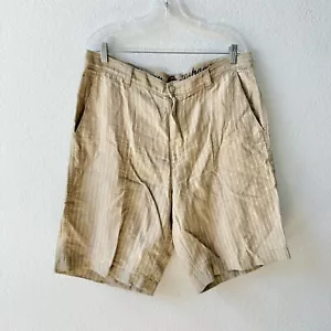 Tommy Bahama pantaloncino uomo a righe in lino taglia 36 naturale - Foto 1 di 5