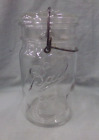 VTG Ball Eclipse Wide Mouth Clear Glass Quart Canning Jar W/ Wire Bale & Lid