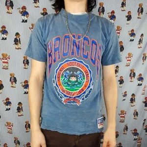 Camiseta De Colección Nutmeg Mills NFL Denver Member Club Puntada Única Azul Mediana - Imagen 1 de 12