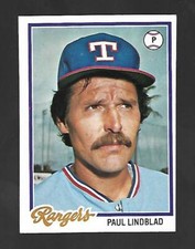 1978 Topps #314 Paul Lindblad Texas Rangers VG-EX