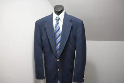 Blazer deportivo azul marino Stafford de colección con botones dorados para hombre 48 L Foto 1 de 4