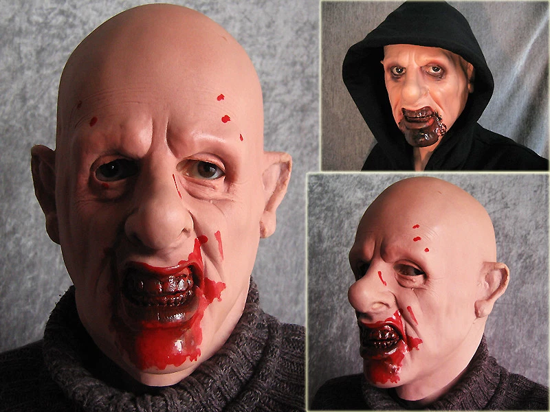 Latexmaske HANNIBAL LECTER - Horror Effekt Gummi Zombie Vampir Blut Latex Maske - Bild 1 von 1