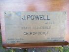 Vintage Brass Sign Chiropodist J Powell State Reg Appt Only 12.5' x 6.5' VGC+